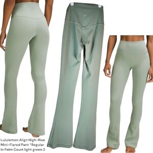 Lululemon Align High-Rise Mini-Flared Pant Regular Palm Court green Women's 2